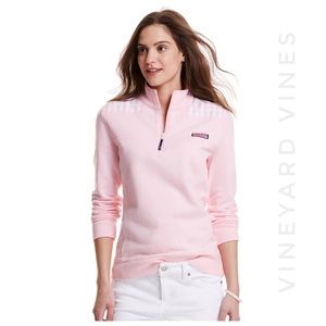 VINEYARD VINES shep shirt gingham pink white zip